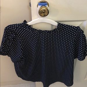 Polka dot blouse monteau